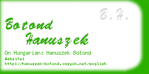 botond hanuszek business card